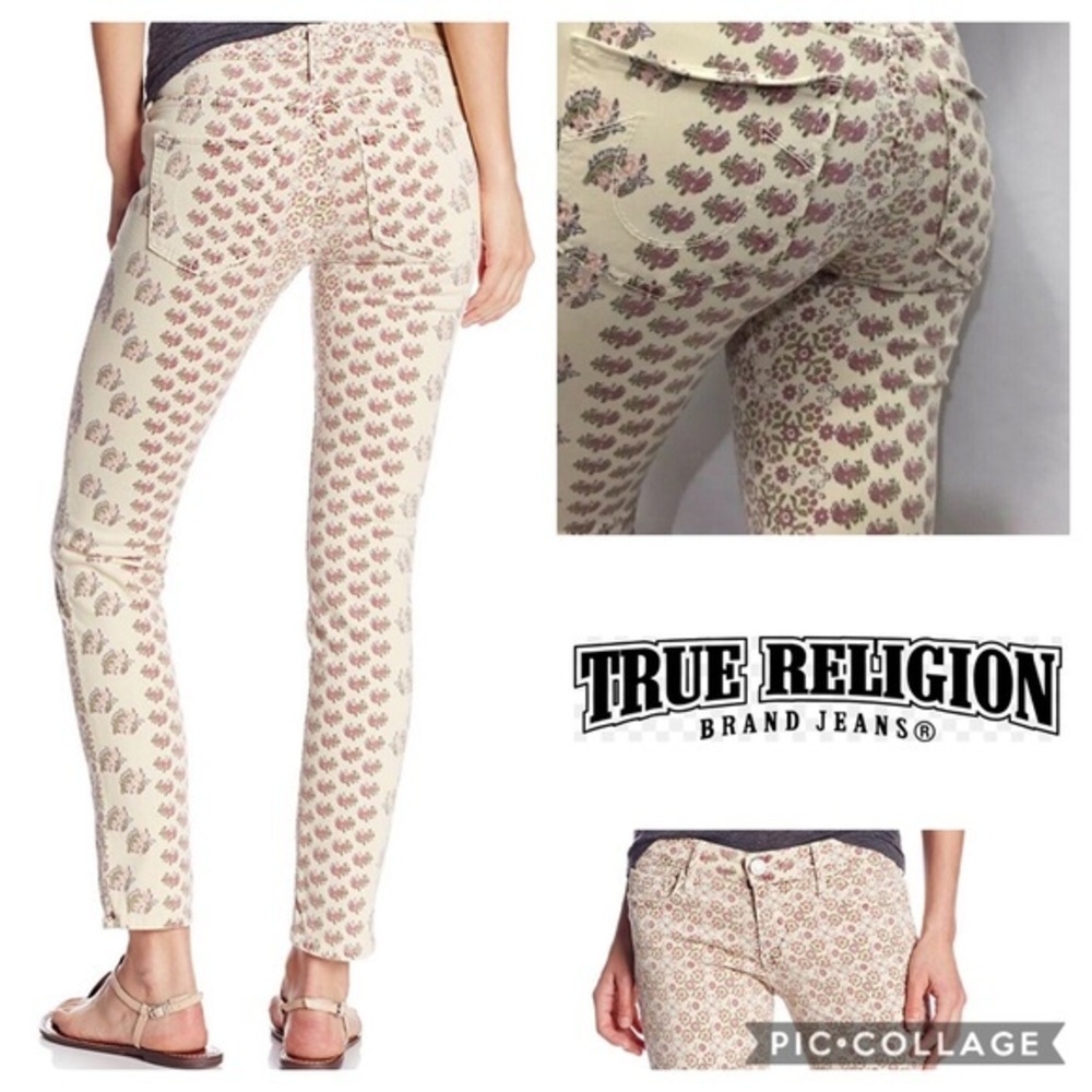 True Religion Victoria Skinny Bohemian Jeans Sz 24